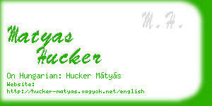 matyas hucker business card